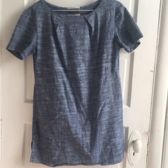 Light Blue Tunic with Pockets! Mini Shift Dress - Picture 5 of 8